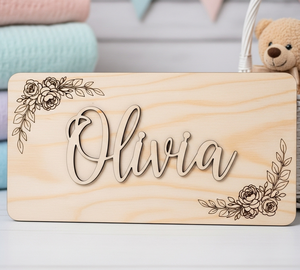 Floral Name Sign