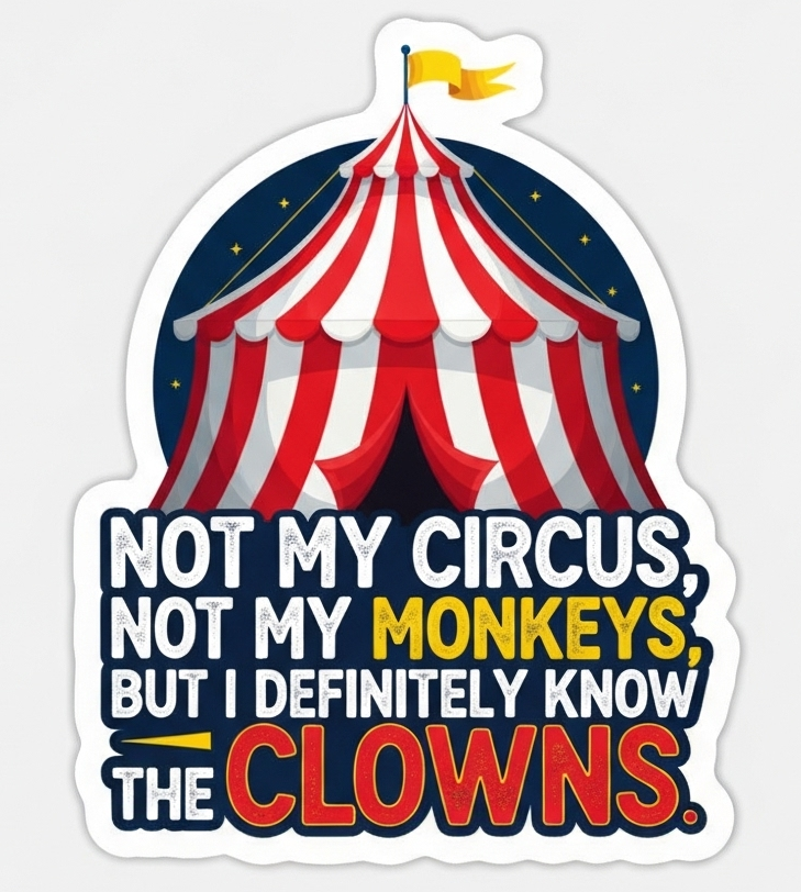 "Not My Circus" Vinyl Sticker
