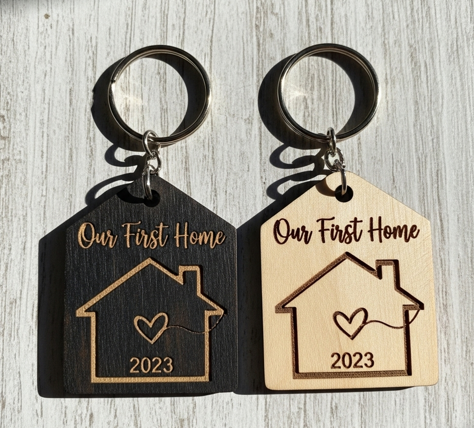 Our First Home Keychains
