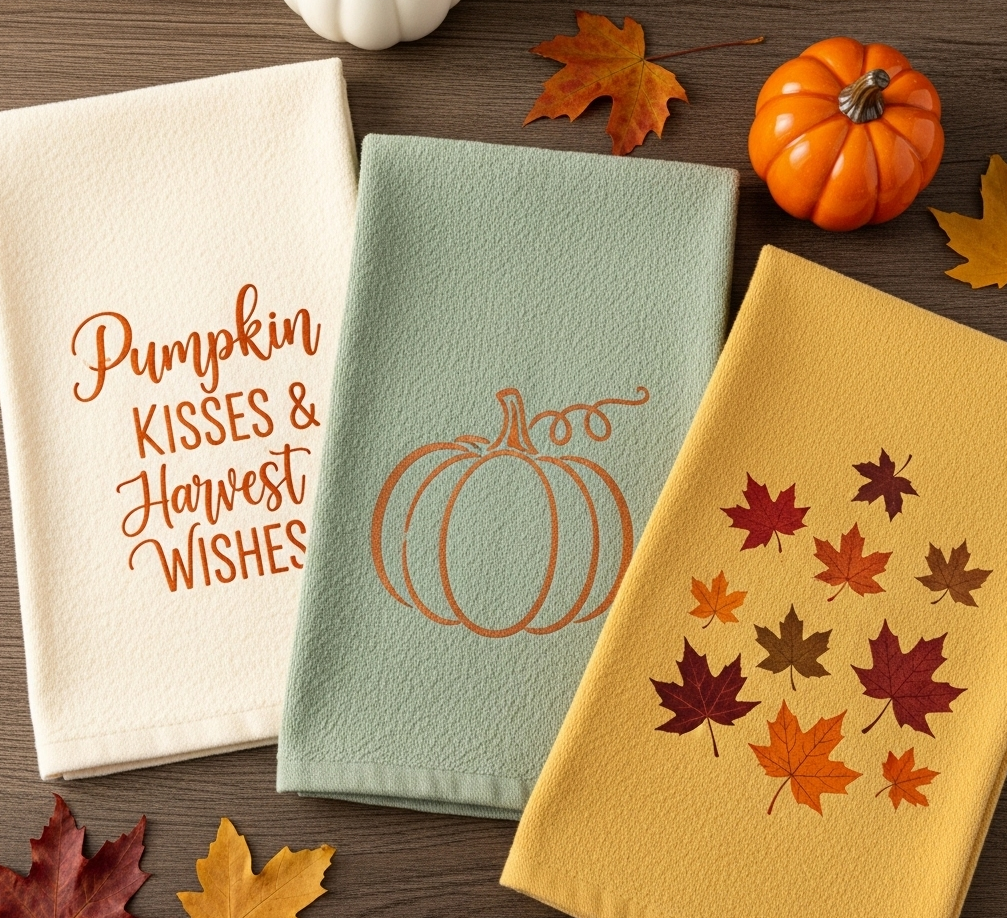 Autumn-Themed Kitchen Towels