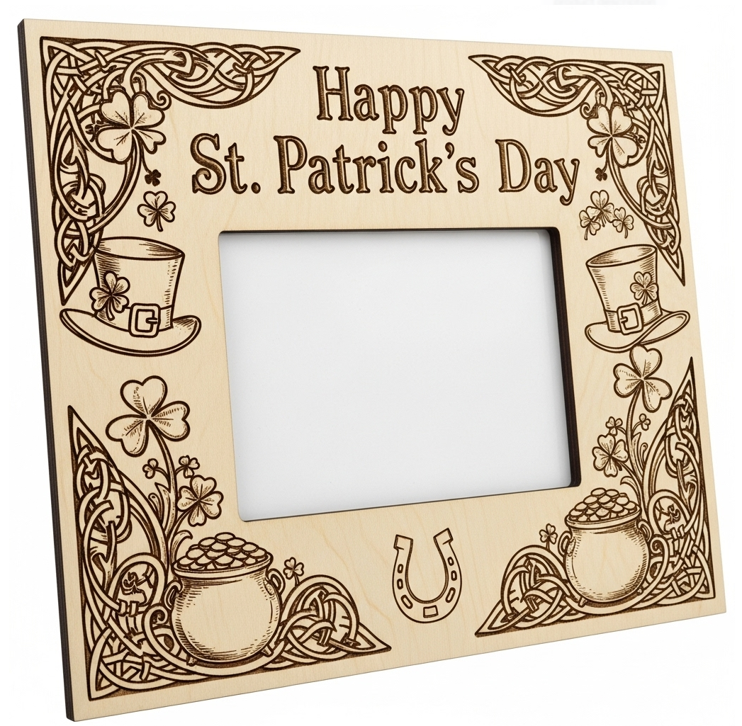 St. Patrick's Day Wooden Photo Frame