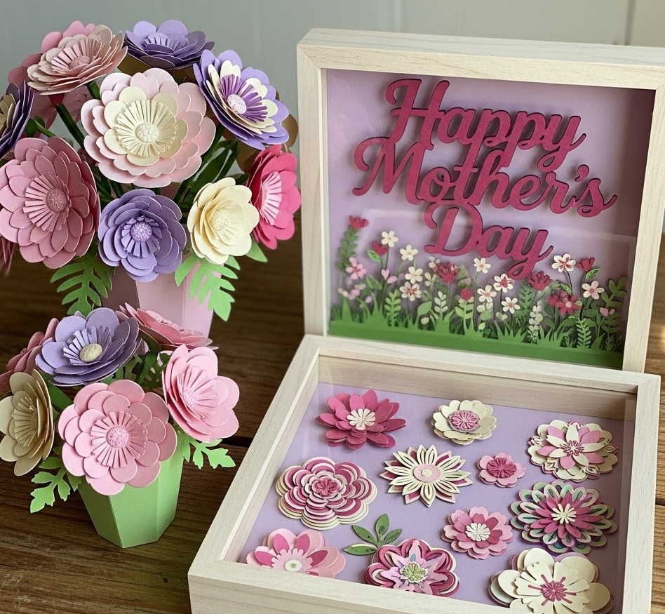 Handmade Mother's Day Flower Gift Set