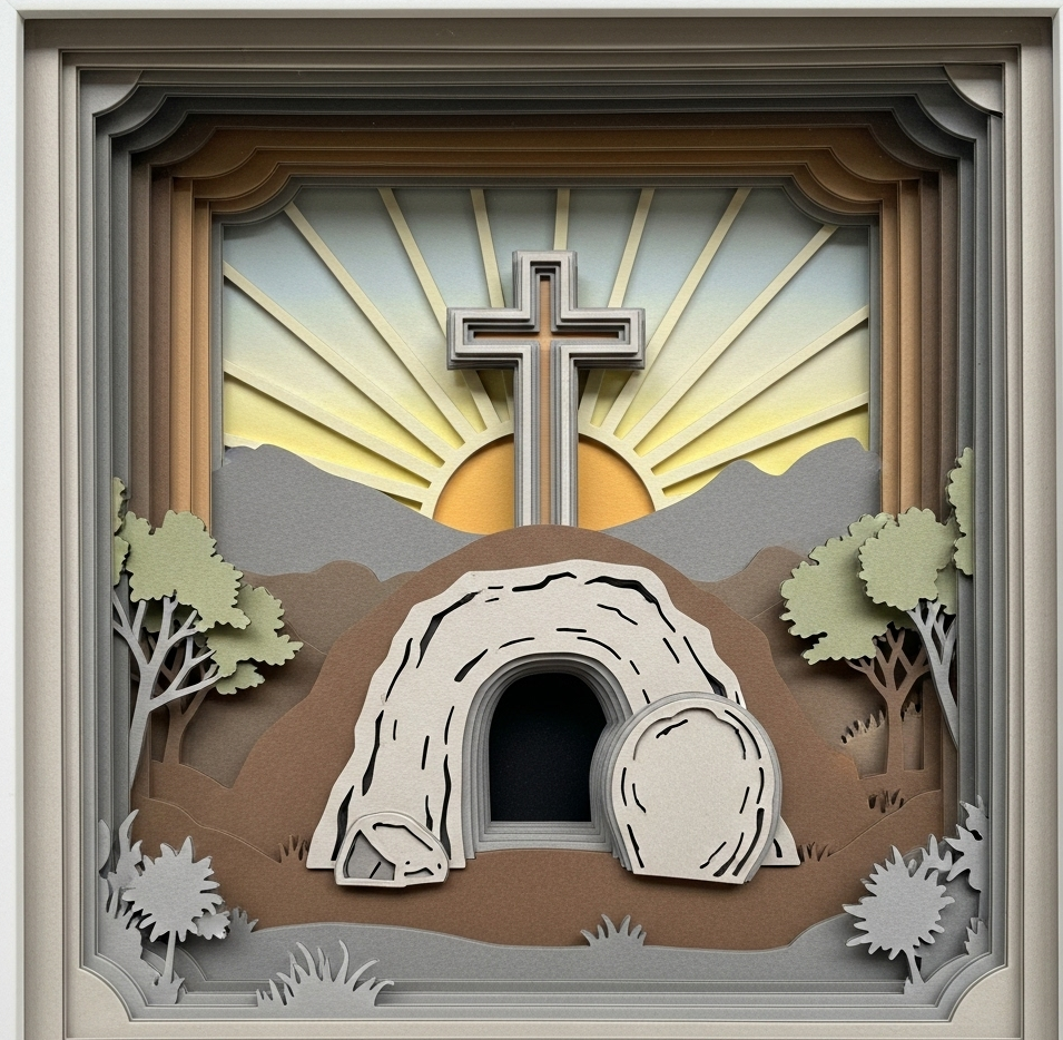 Layered Paper Shadow Box