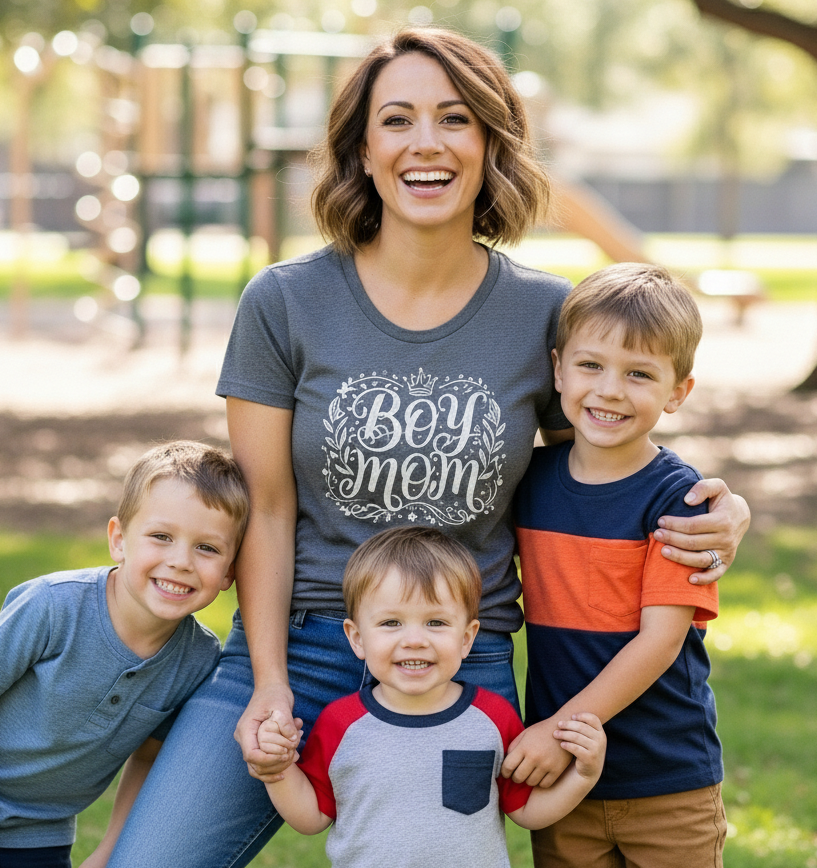 Boy Mom Graphic T-Shirt