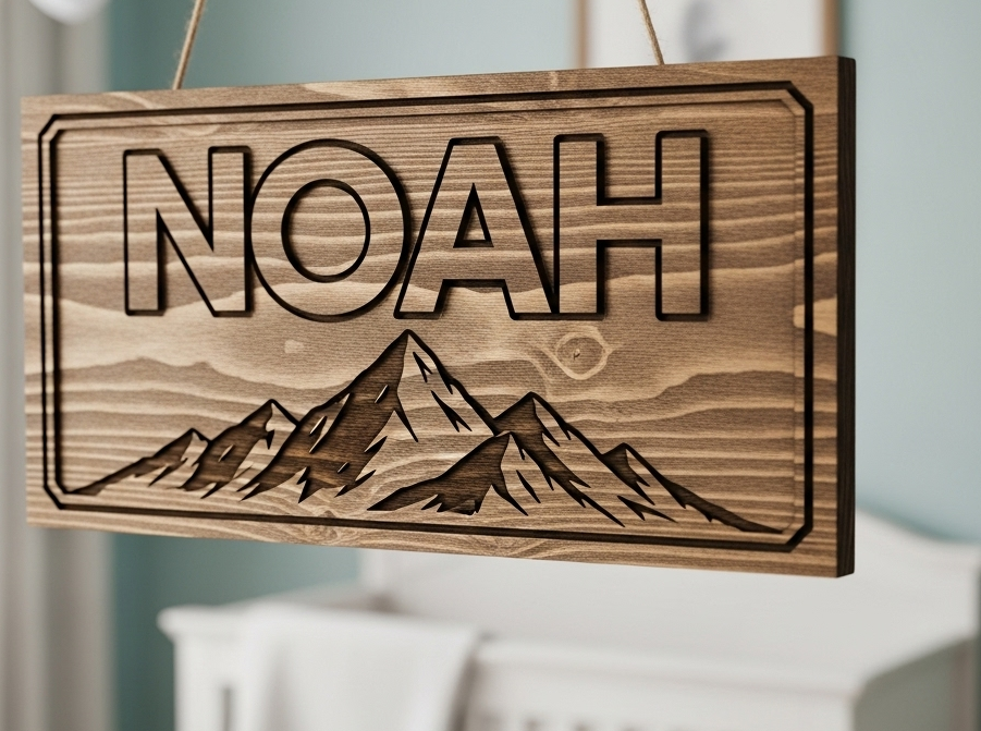 Rustic Mountain Sign