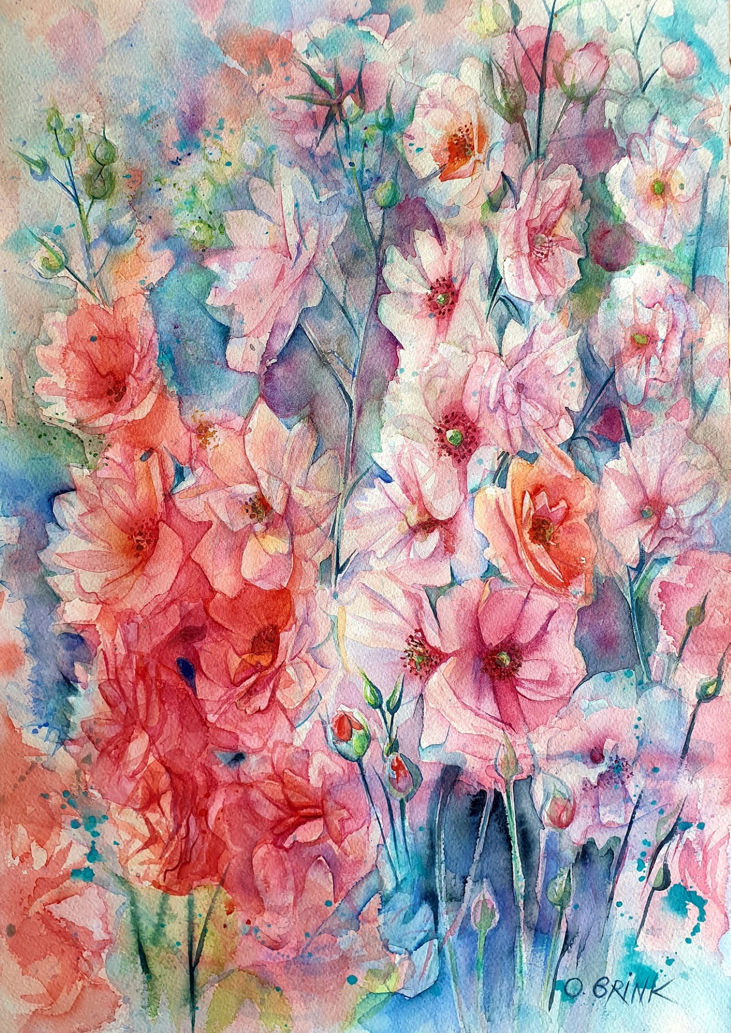 Hollyhocks