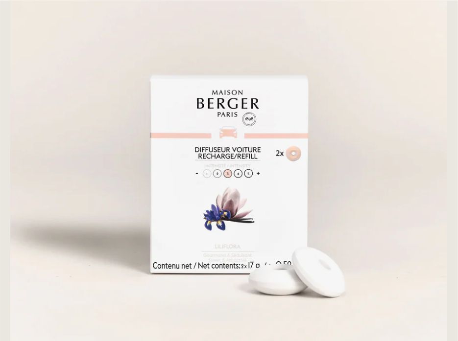 Ambientador para coche | Recarga x 2 | Aroma LILIFLORA | Maison Berger