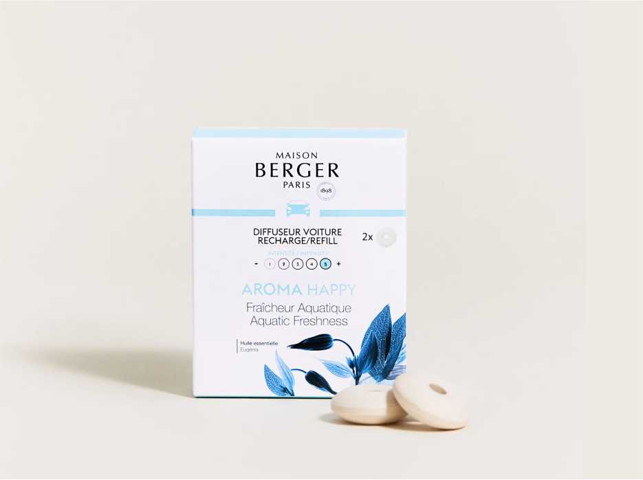 Ambientador para coche | Recarga x 2 | Aroma HAPPY | Maison Berger