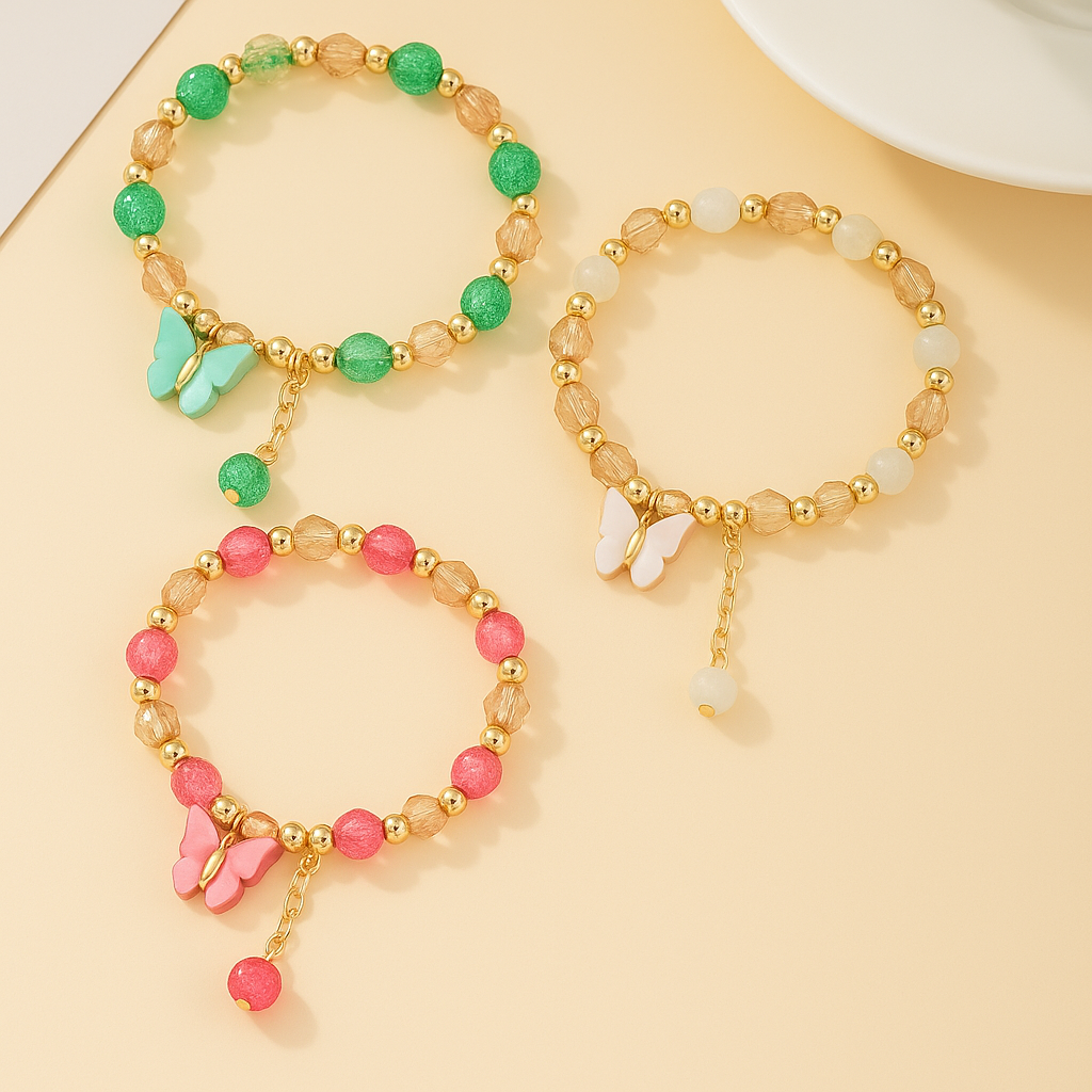 1 pcs Colorful Beaded Butterfly Bracelets ---Uni Code 03---