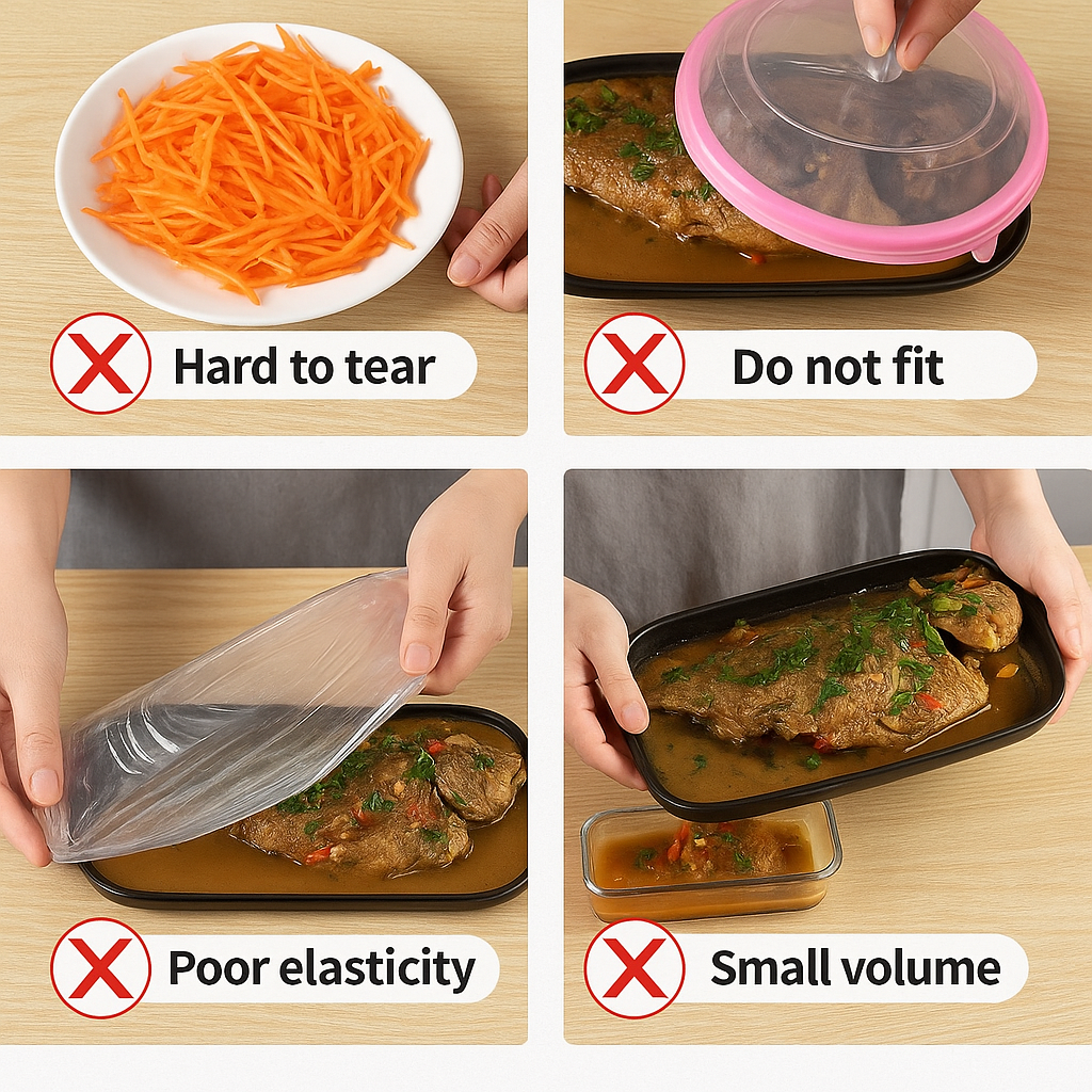 6 pcs elastic plastic food preservation film set  --Uni Code 18--