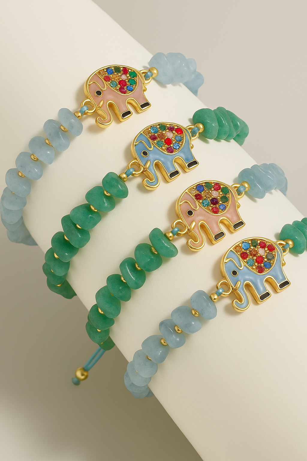 1 pcs Colorful Elephant Charm Bracelets ---Uni Code 19---