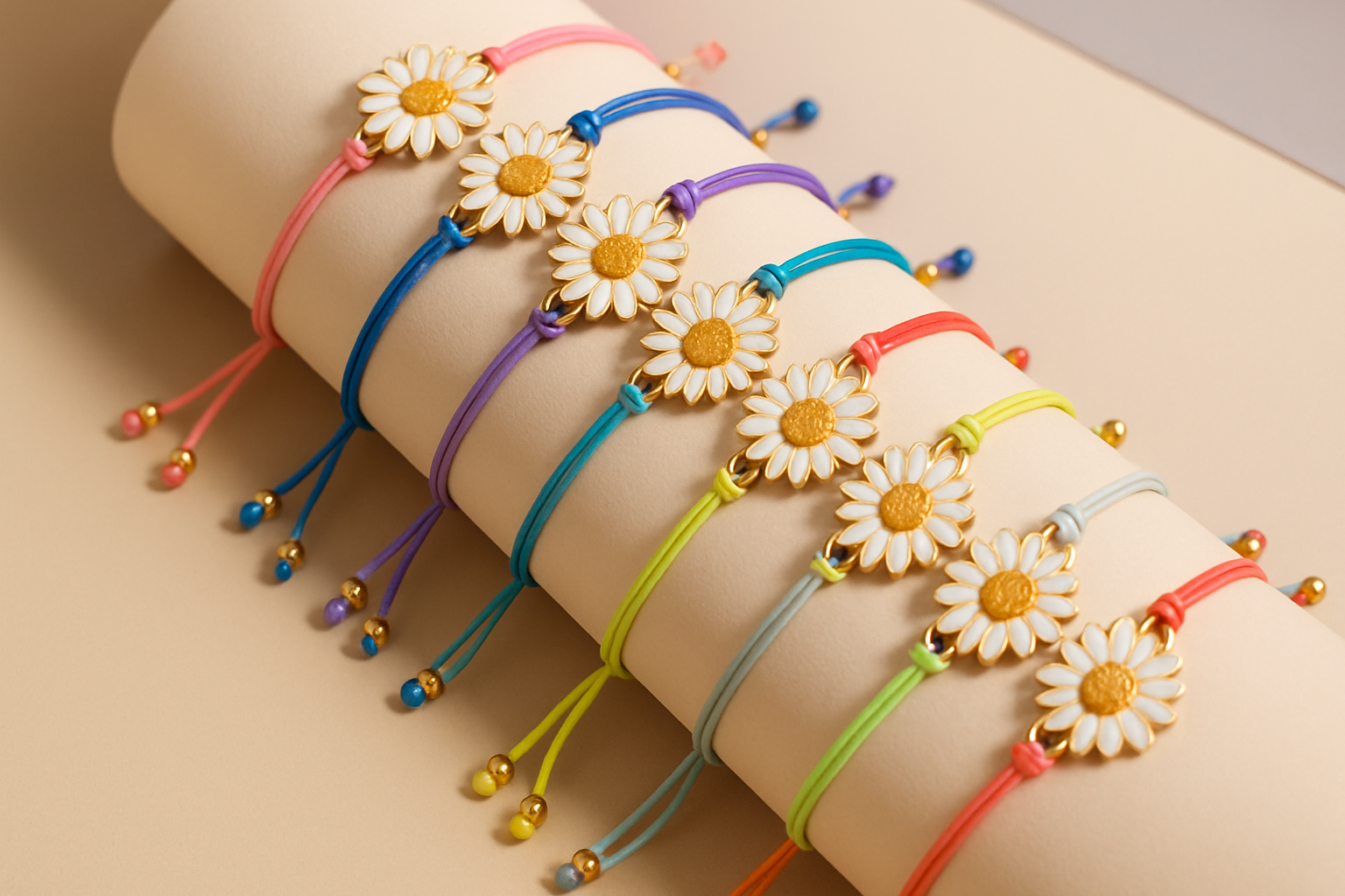 1 pcs Daisy Flower Charm Bracelets -- Uni Code 04---
