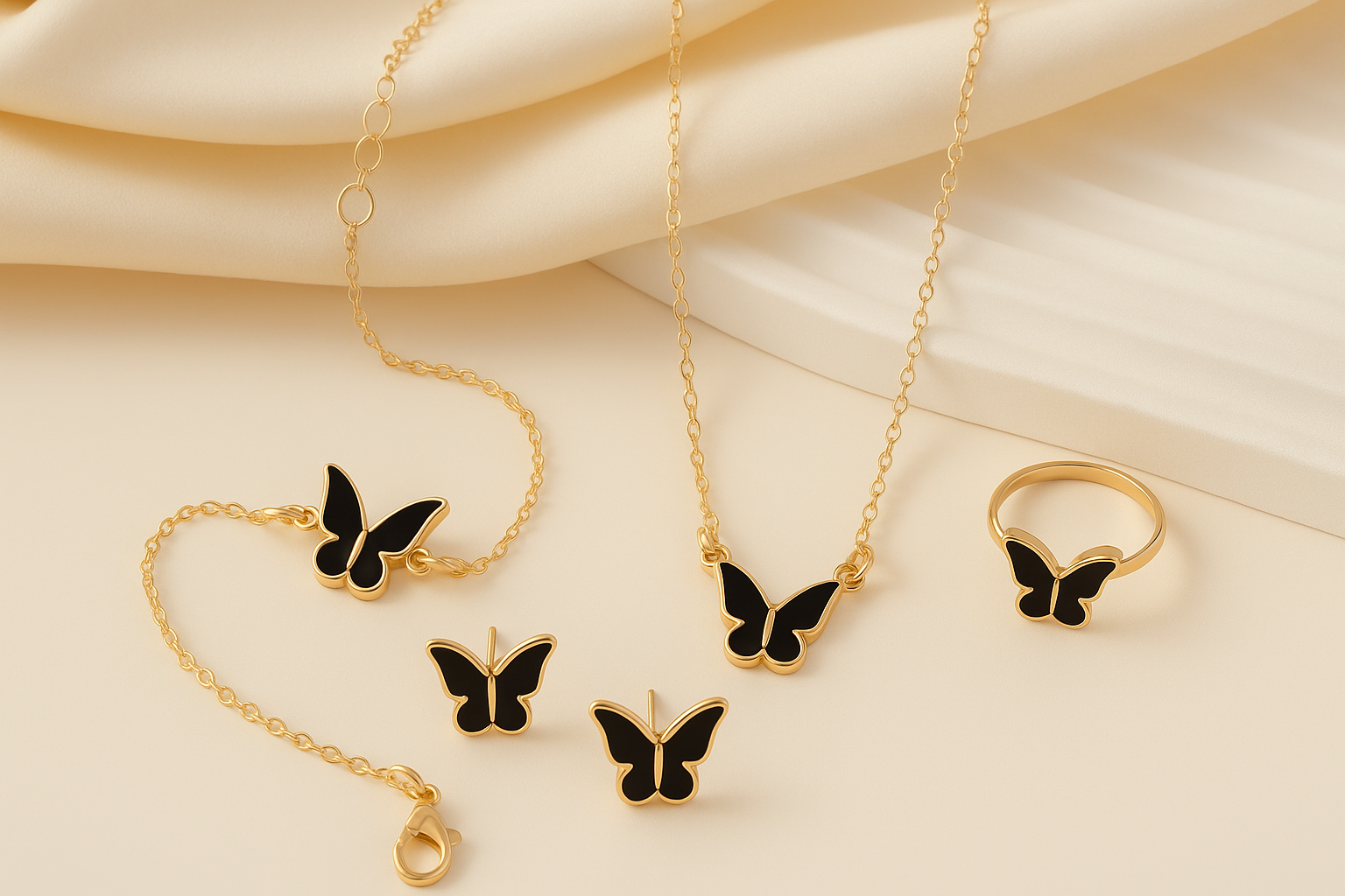 Black Butterfly Jewelry Set ---Uni Code 12---
