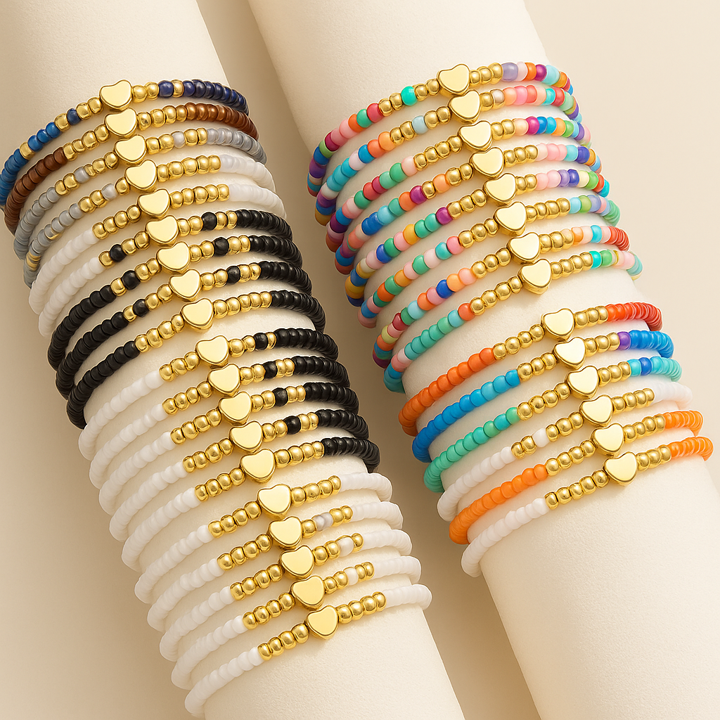 Colorful Beaded Friendship Bracelets -- Uni Code 16--