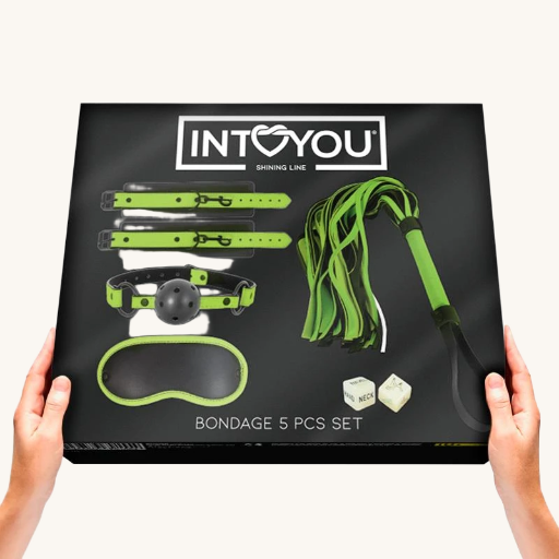 INTOYOU SHINING LINE SET DE BONDAGE CON 5 PIEZAS QUE BRILLAN EN LA OSCURIDAD