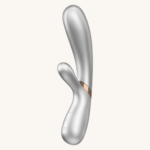SATISFYER HOT LOVER VIBRADOR EFECTO CALOR CON APP PLATA Y CHAMPAGNE