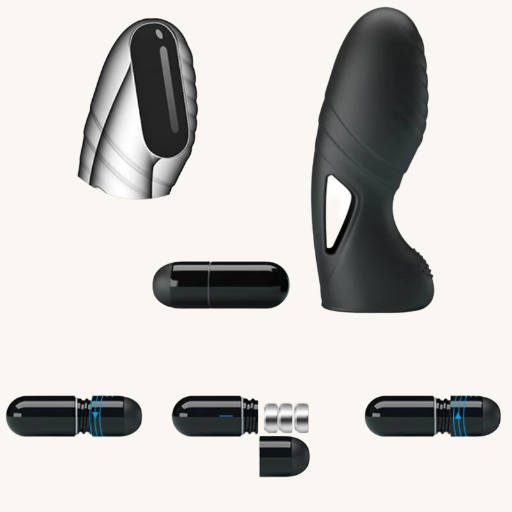PRETTY LOVE - ALAN VIBRADOR DE DEDO SILICONA NEGRO