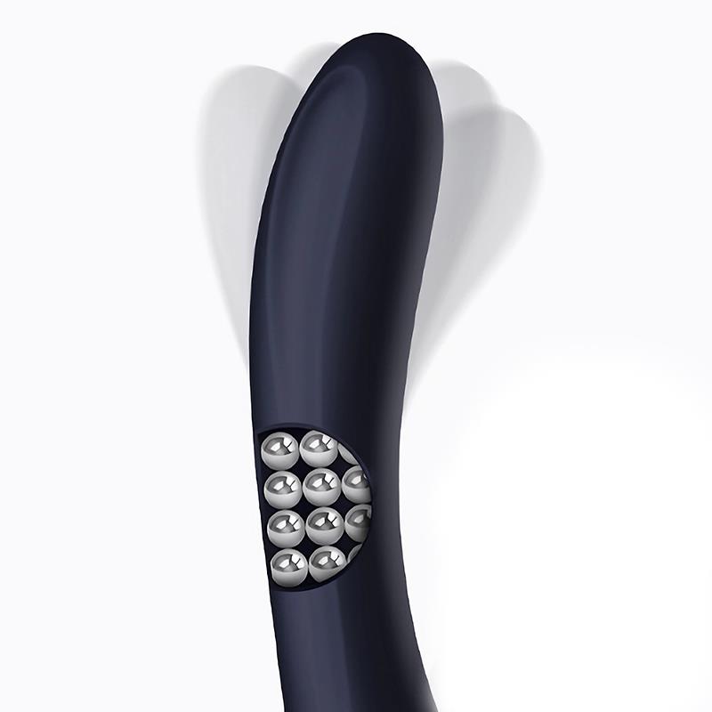 INTOYOU ROYALSPACE VIBRADOR CON LENGUAS ESTIMULADORAS Y BOLAS INTERNAS 360º AZUL