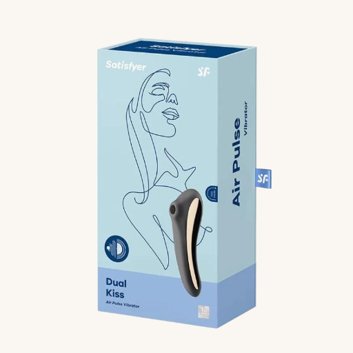 SATISFYER DUAL KISS SUCCIONADOR Y VIBRADOR 2 EN 1 NEGRO
