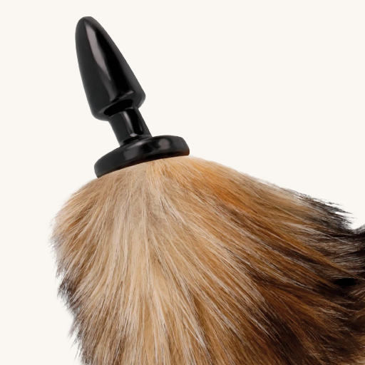 DARKNESS - COLA NATURAL CON PLUG ANAL SILICONA 10 CM