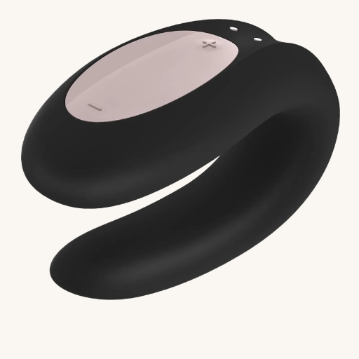 SATISFYER VIBRADOR PARA PAREJAS CON APP DOUBLE JOY NEGRO