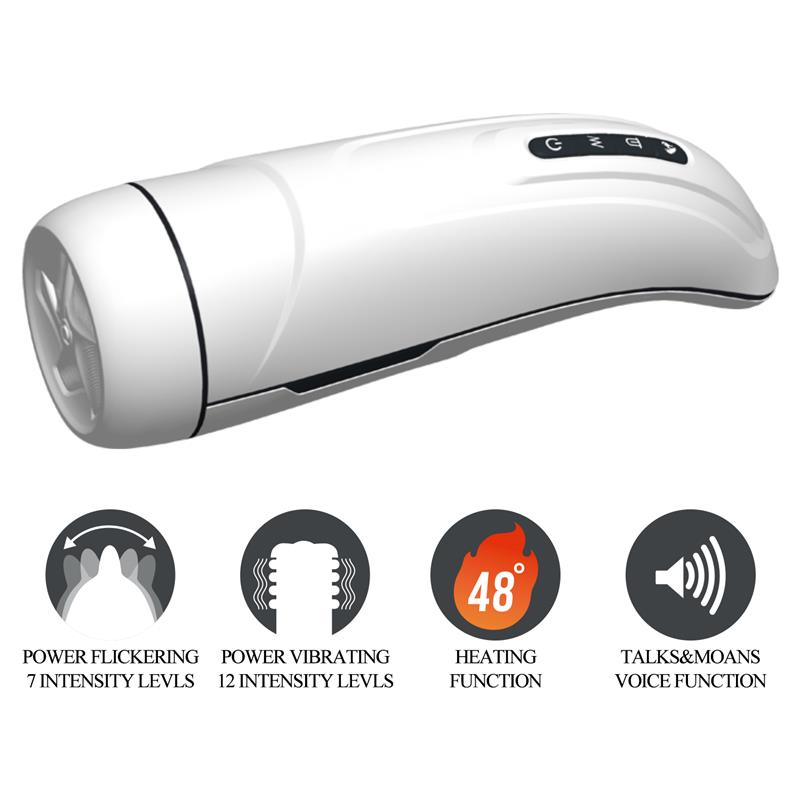 PRETTYLOVE Marissa Masturbador Masculino Vibración, Calor, Voz Sex Talk y Licking