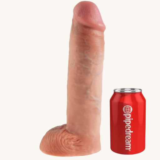 KING COCK - STRAP-ON CON DILDO HUECO 28 CM Y TIRANTES COLOR CARNE