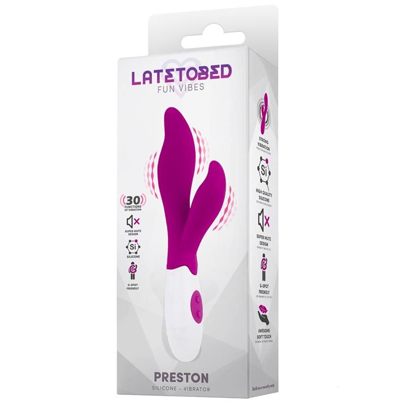 LATETOBED PRESTON VIBRADOR CON ESTIMULADOR SILICONA