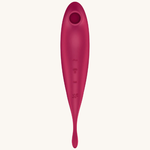 SATISFYER - TWIRLING PRO+ ESTIMULADOR Y VIBRADOR APP ROJO