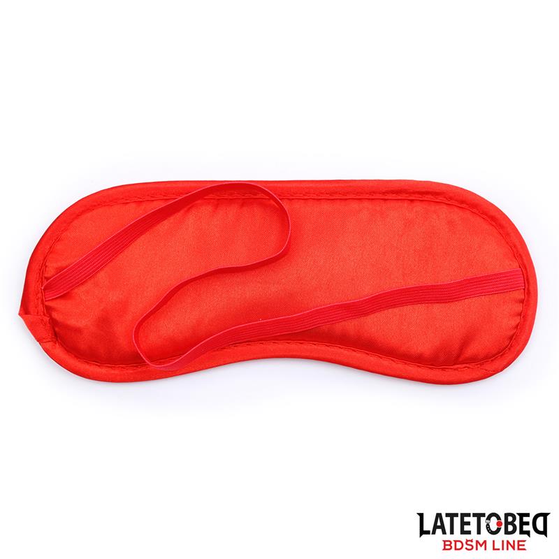 LATETOBED BDSM LINE SET DE 3 PIEZAS ANTIFAZ, PLUMAS Y ESPOSAS