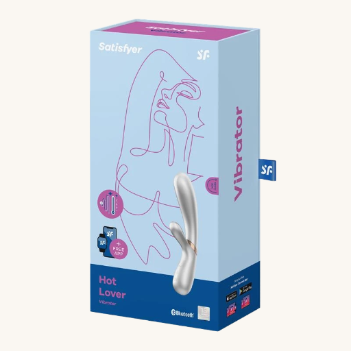SATISFYER HOT LOVER VIBRADOR EFECTO CALOR CON APP PLATA Y CHAMPAGNE