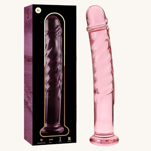 NEBULA SERIES BY IBIZA - MODELO 16 DILDO CRISTAL ROSA 18.5 CM -O- 3 CM
