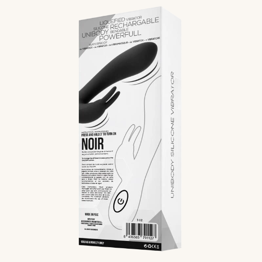 TARDENOCHE NOIR VIBRADOR SILICONA LÍQUIDA INYECTADA 2 MOTORES USB