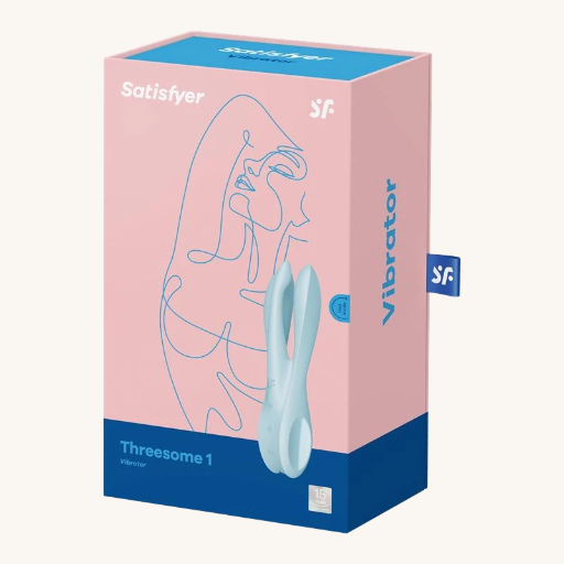 SATISFYER VIBRADOR THREESOME 1 LIGHT AZUL