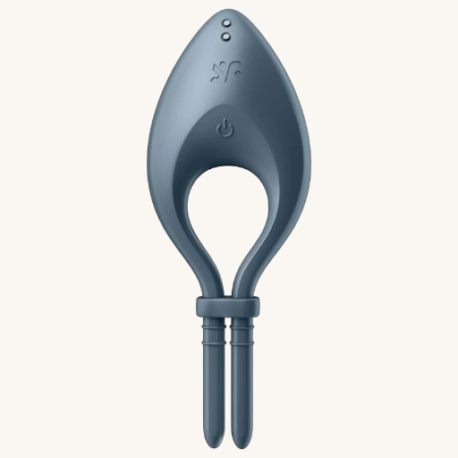 SATISFYER - BULLSEYE ANILLO VIBRADOR APP GRIS