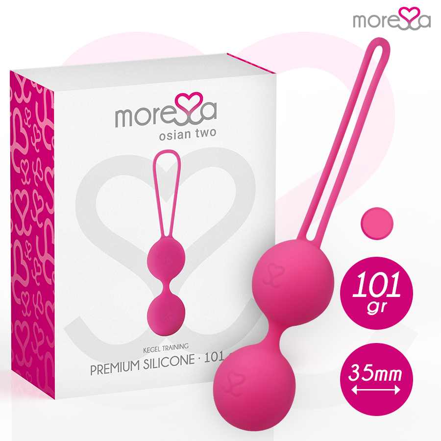 MORESSA - OSIAN TWO ENTRENAMIENTO SUELO PELVICO 101gr PREMIUM SILICONA ROSA