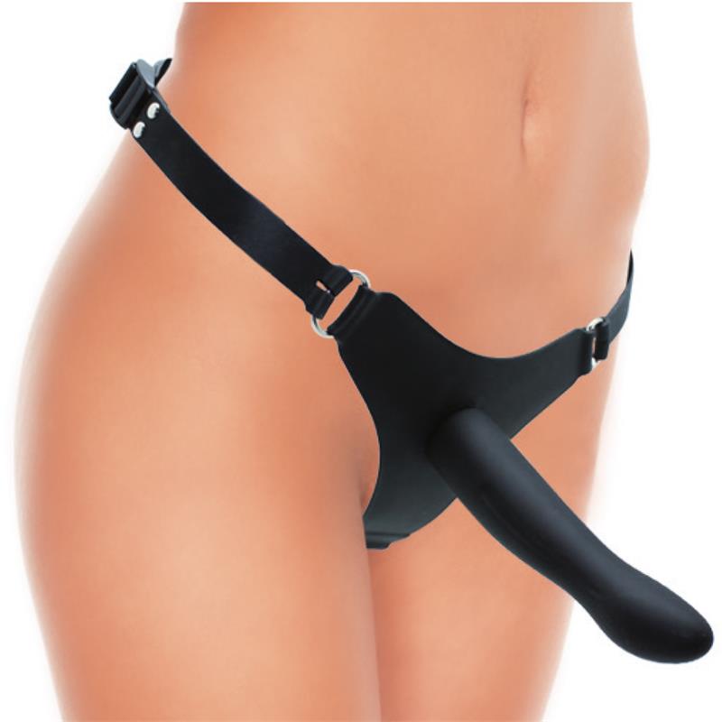 LATEX PLAY ARNÉS CON DILDO SILICONA 14 CM