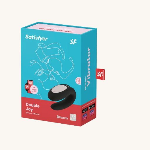 SATISFYER VIBRADOR PARA PAREJAS CON APP DOUBLE JOY NEGRO