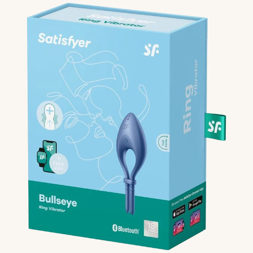 SATISFYER - BULLSEYE ANILLO VIBRADOR APP GRIS