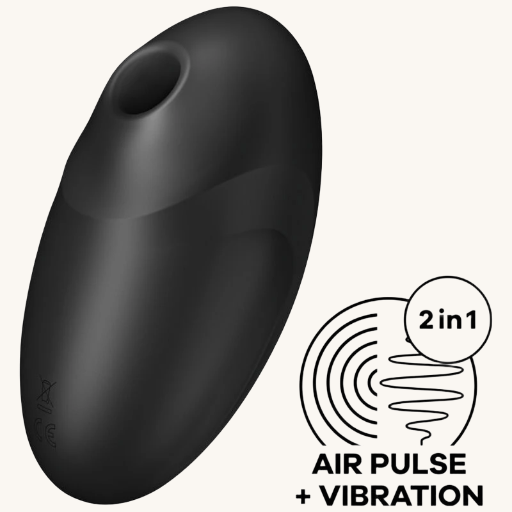 SATISFYER - VULVA LOVER 3 ESTIMULADOR Y VIBRADOR NEGRO