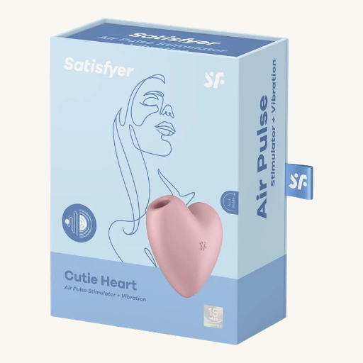 SATISFYER CUTIE HEART SUCCIONADOR DE CLÍTORIS Y VIBRACIÓN ROSA