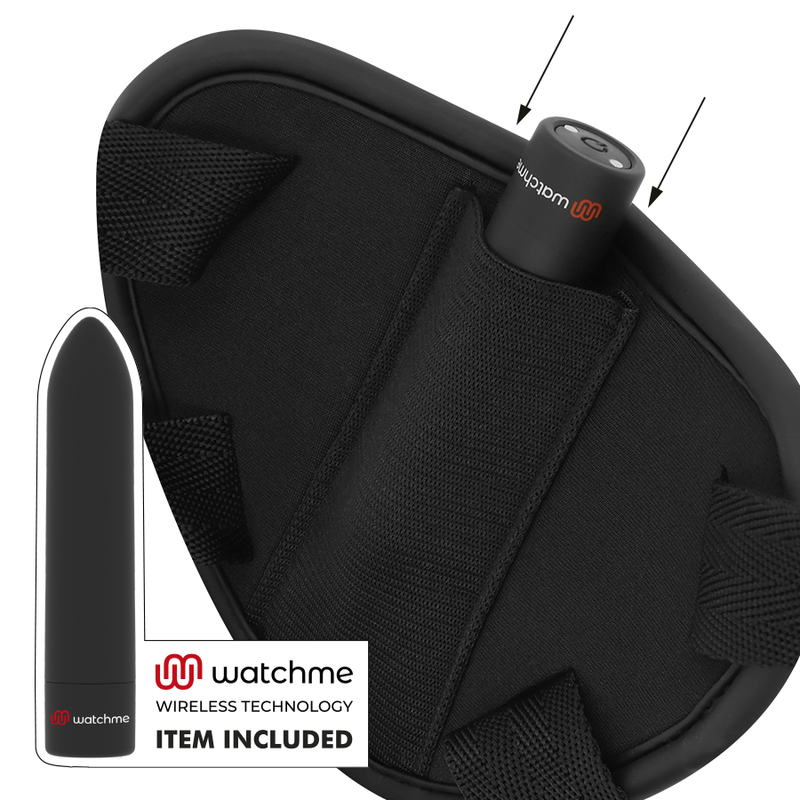  FETISH SUBMISSIVE CYBER STRAP - ARNÉS CON DILDO Y BALA CONTROL REMOTO TECNOLOGÍA WATCHME M