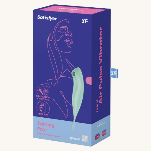 SATISFYER - TWIRLING PRO+ ESTIMULADOR Y VIBRADOR APP ROJO