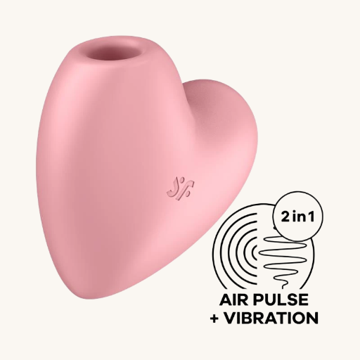 SATISFYER CUTIE HEART SUCCIONADOR DE CLÍTORIS Y VIBRACIÓN ROSA