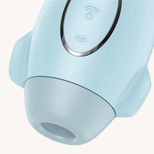 SATISFYER MISSION CONTROL SUCCIONADOR Y VIBRADOR AZUL