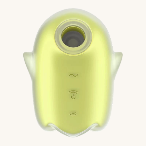 SATISFYER GLOWING GHOST SUCCIONADOR BRILLA EN LA OSCURIDAD AMARILLO