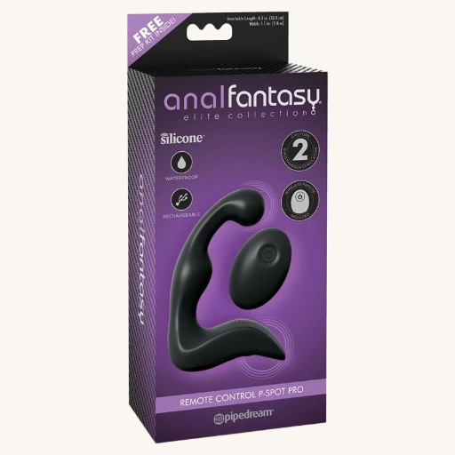 ANAL FANTASY ELITE MASAJEADOR PROSTÁTICO CON VIBRACIÓN NEGRO