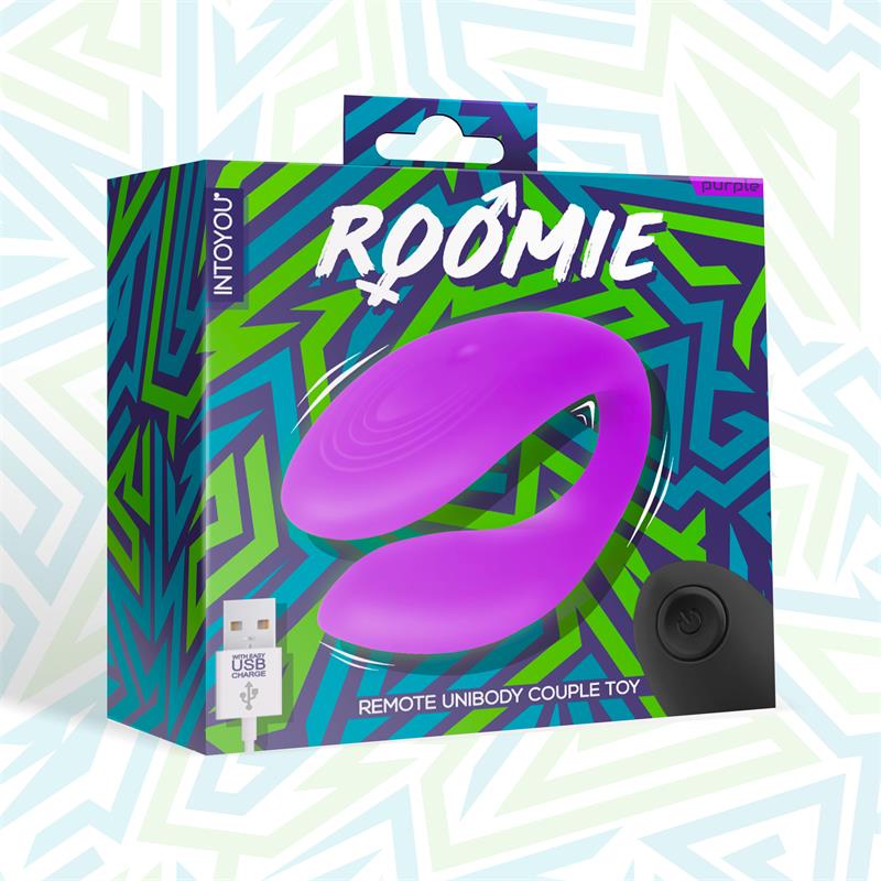 INTOYOU ROOMIE VIBRADOR PARA PAREJAS SILICONA LÍQUIDA UNIBODY CONTROL REMOTO USB