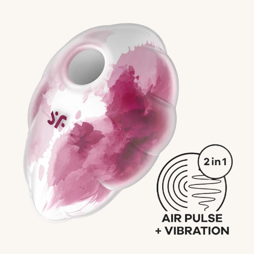 SATISFYER CLOUD DANCER SUCCIONADOR Y VIBRADOR RED PRINT