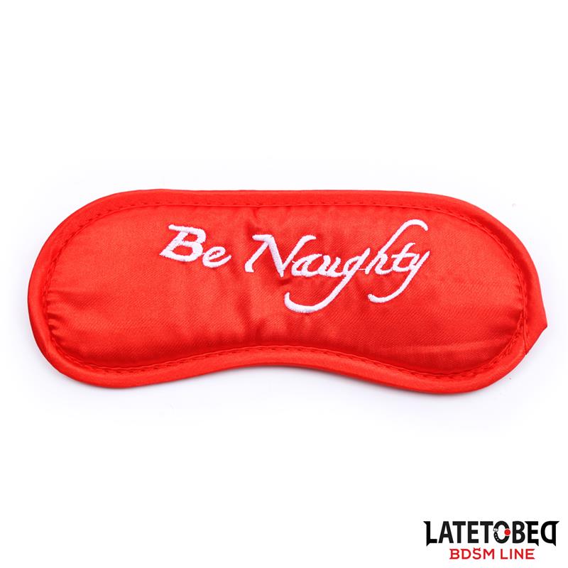 LATETOBED BDSM LINE SET DE 3 PIEZAS ANTIFAZ, PLUMAS Y ESPOSAS